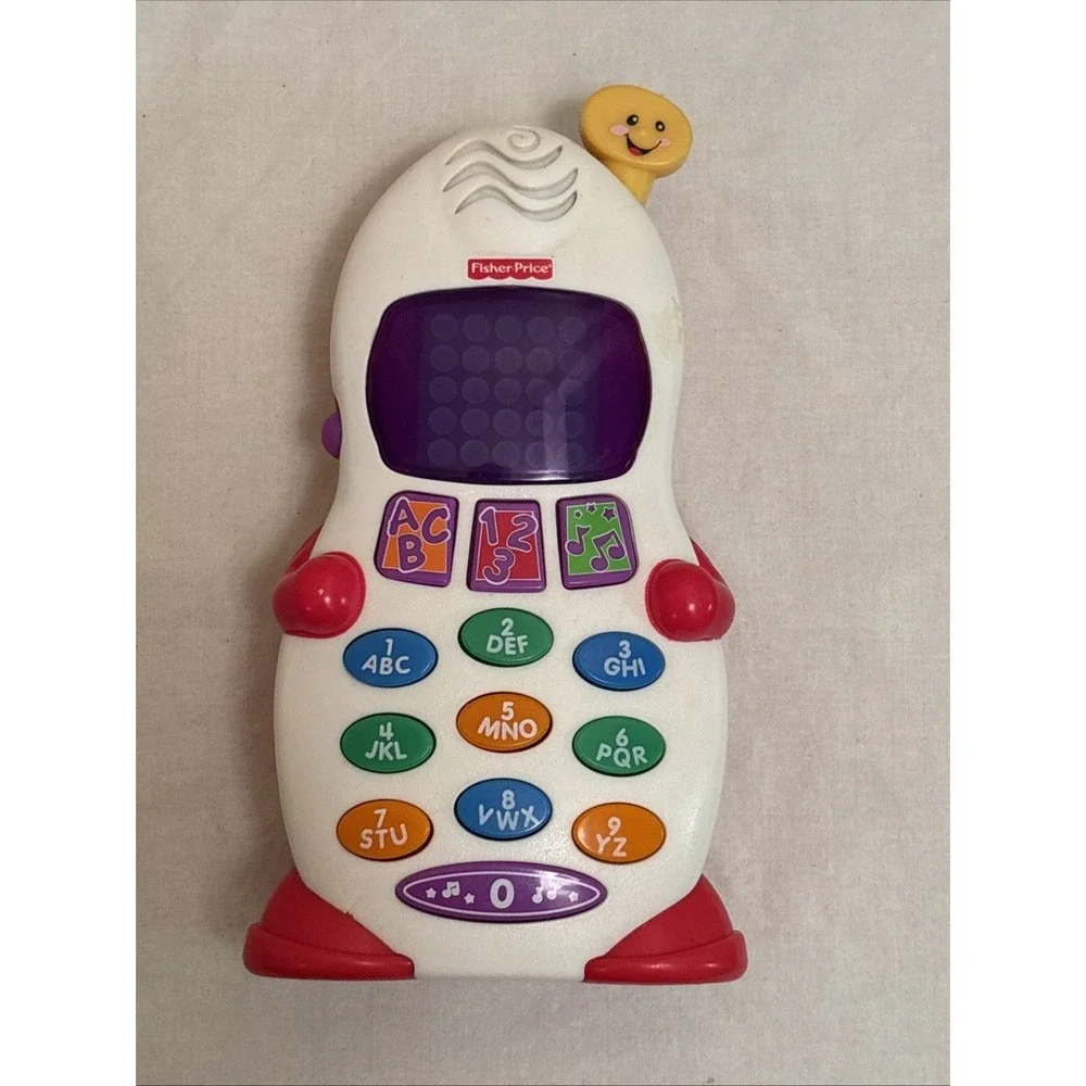 Fisher Price Laugh & Learn Phone Toy ABC 123 Lights Sounds Works VTG 2004
